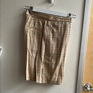 Women’s Chic Plaid Shorts in Beige and Red